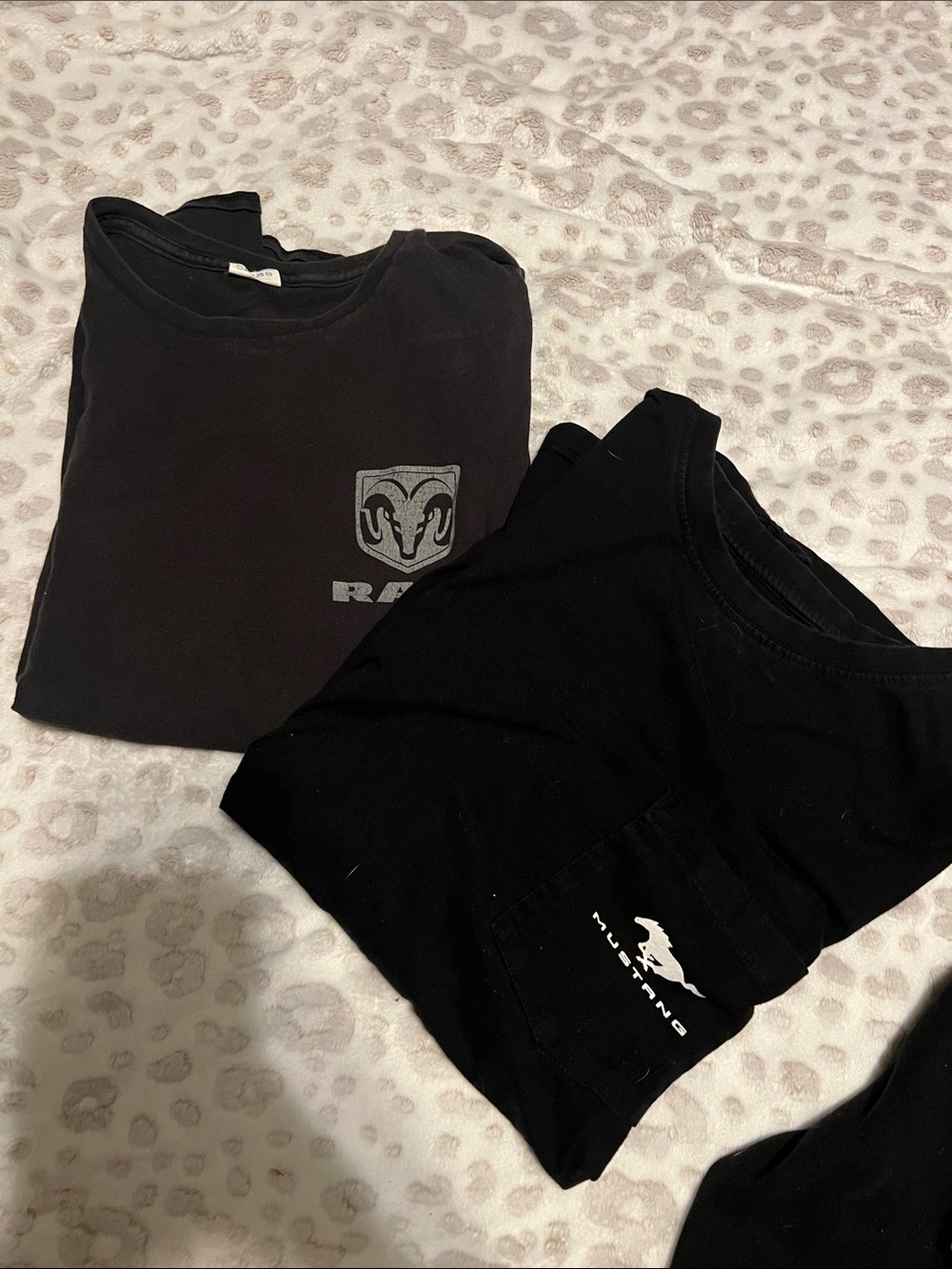 Ram and Mustang Black Graphic Kids Tee - Black